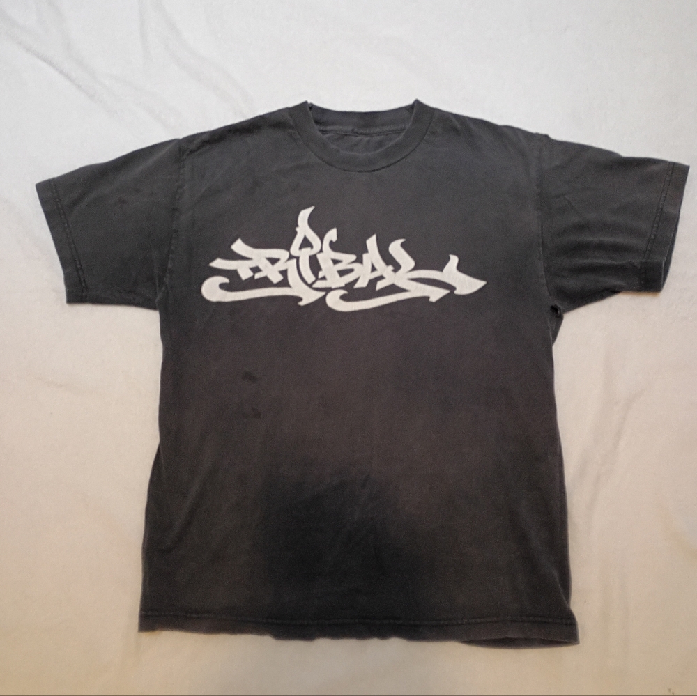 Y2K Dyse One Tribal Gear T-shirt Black Graffiti Men's T-Shirt Size M